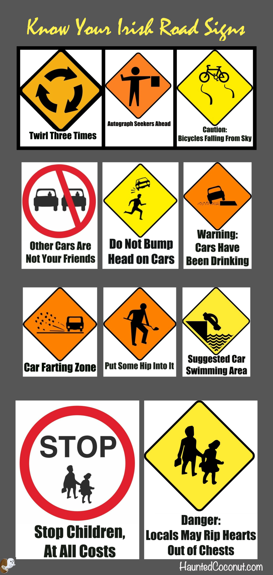 Irish Road Signs-from HauntedCoconutcom